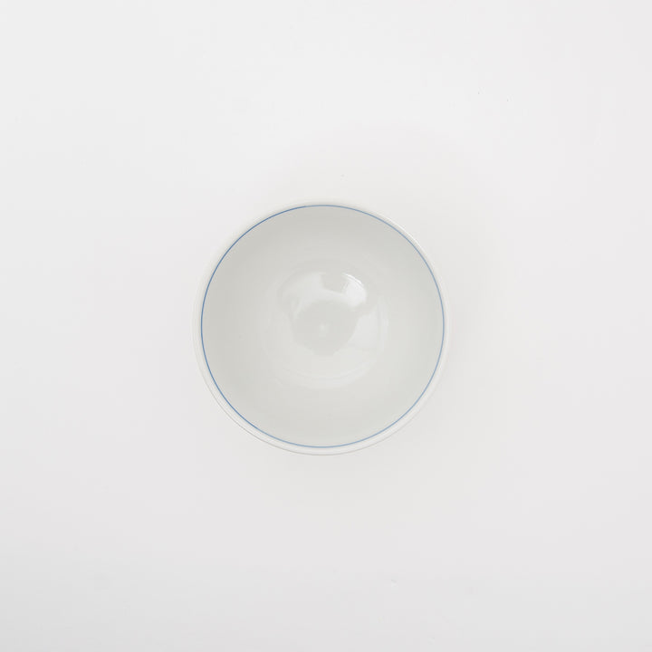 Kutani Hand-Painted Blue Tit Tea & Rice Bowl