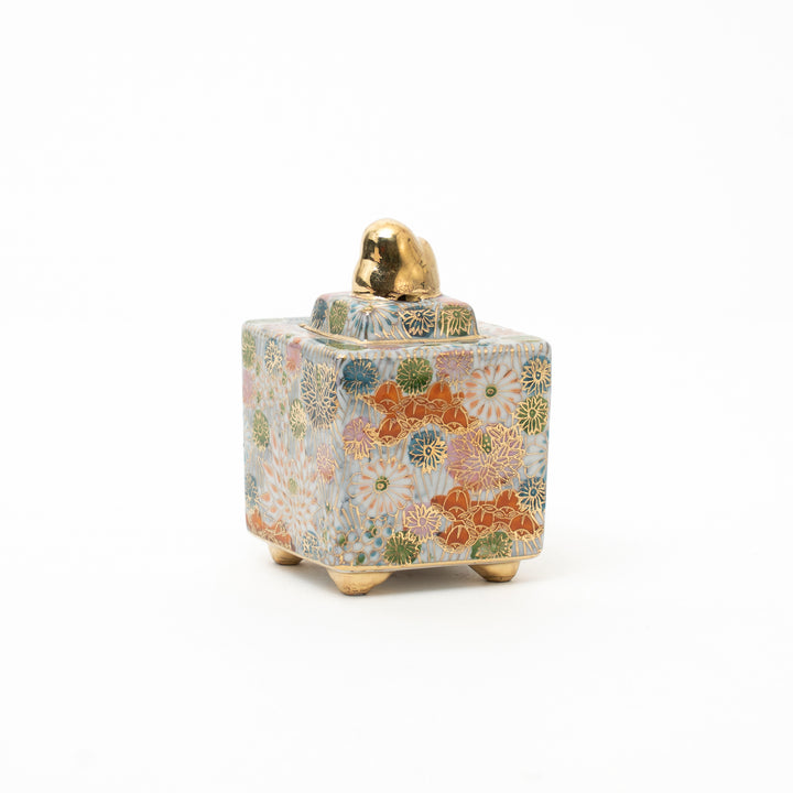 Kutani Hand-Painted Hanazume Incense Burner