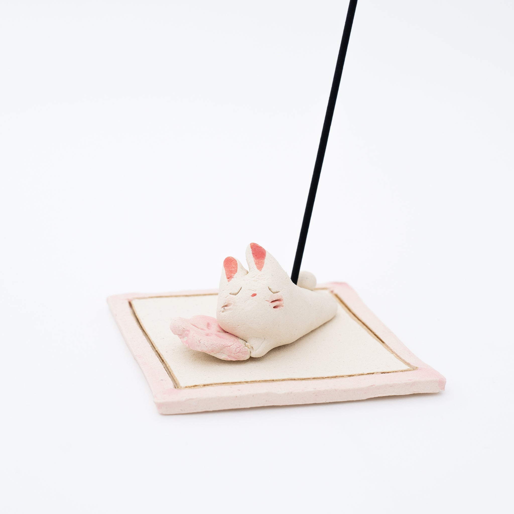 Japanese Rabbit Incense Holder | Handmade Mino Ware Ceramic