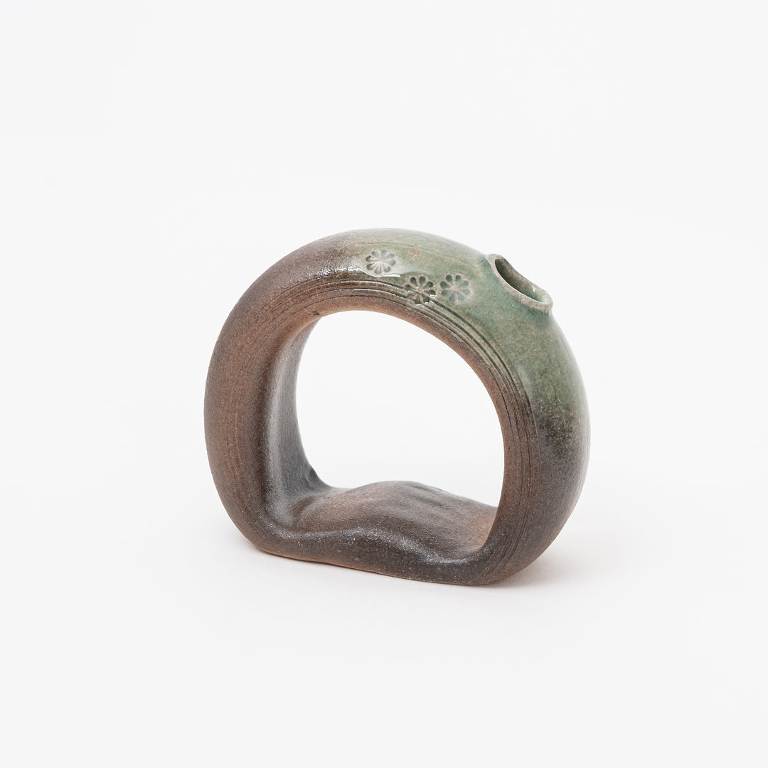 Mini Handmade Shigaraki Ring Vase