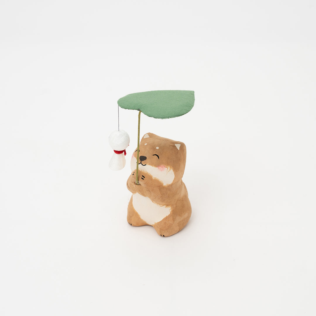 Ryukodo Ceramic Washi Shiba Dog Figurine