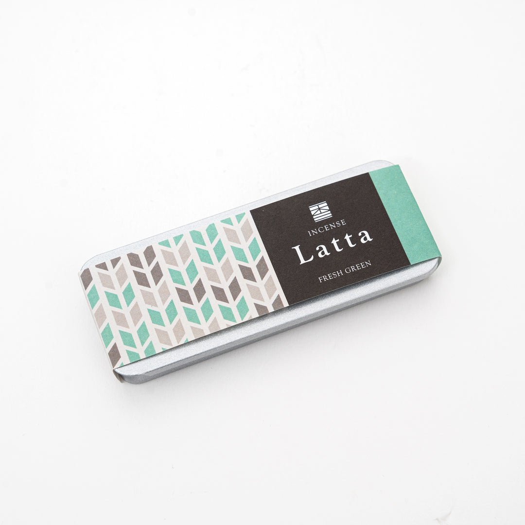 Tokyo Kousaido Latta fresh green Japanese incense – clean nature-inspired scent in compact travel tin