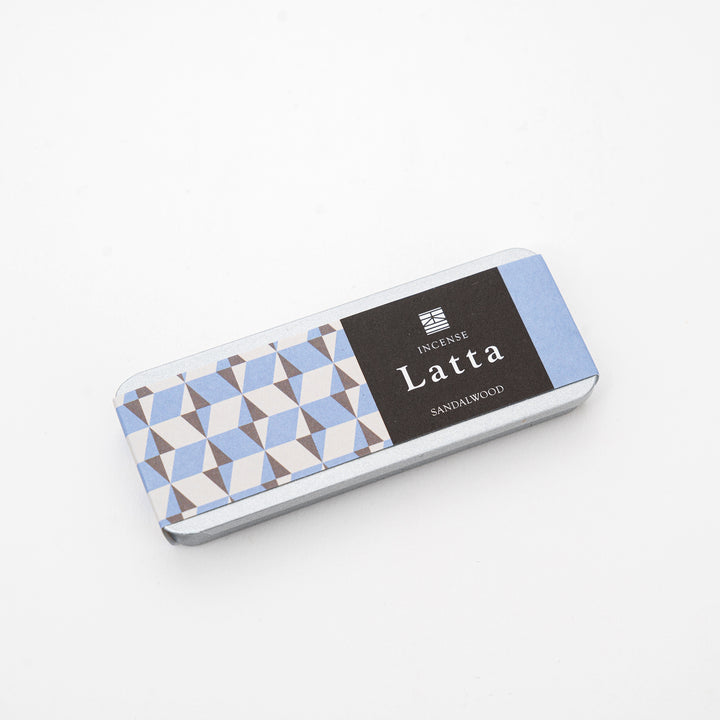Tokyo Kousaido Latta sandalwood Japanese incense set – classic woody incense in portable tin with holder