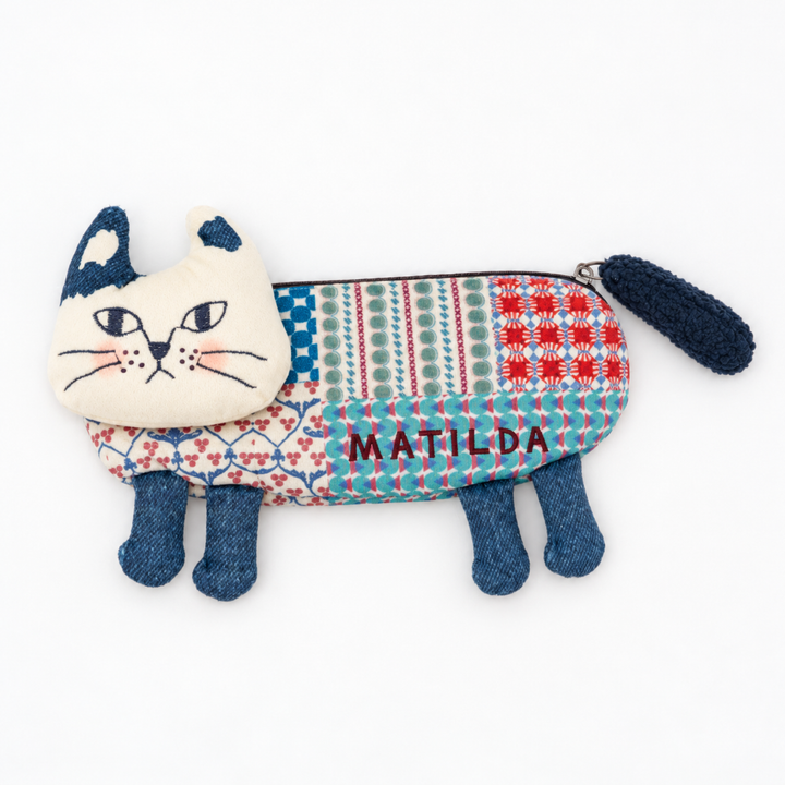 Kusuguru Japan Matilda Cat Shaped Pencil & Glasses Pouch image 8