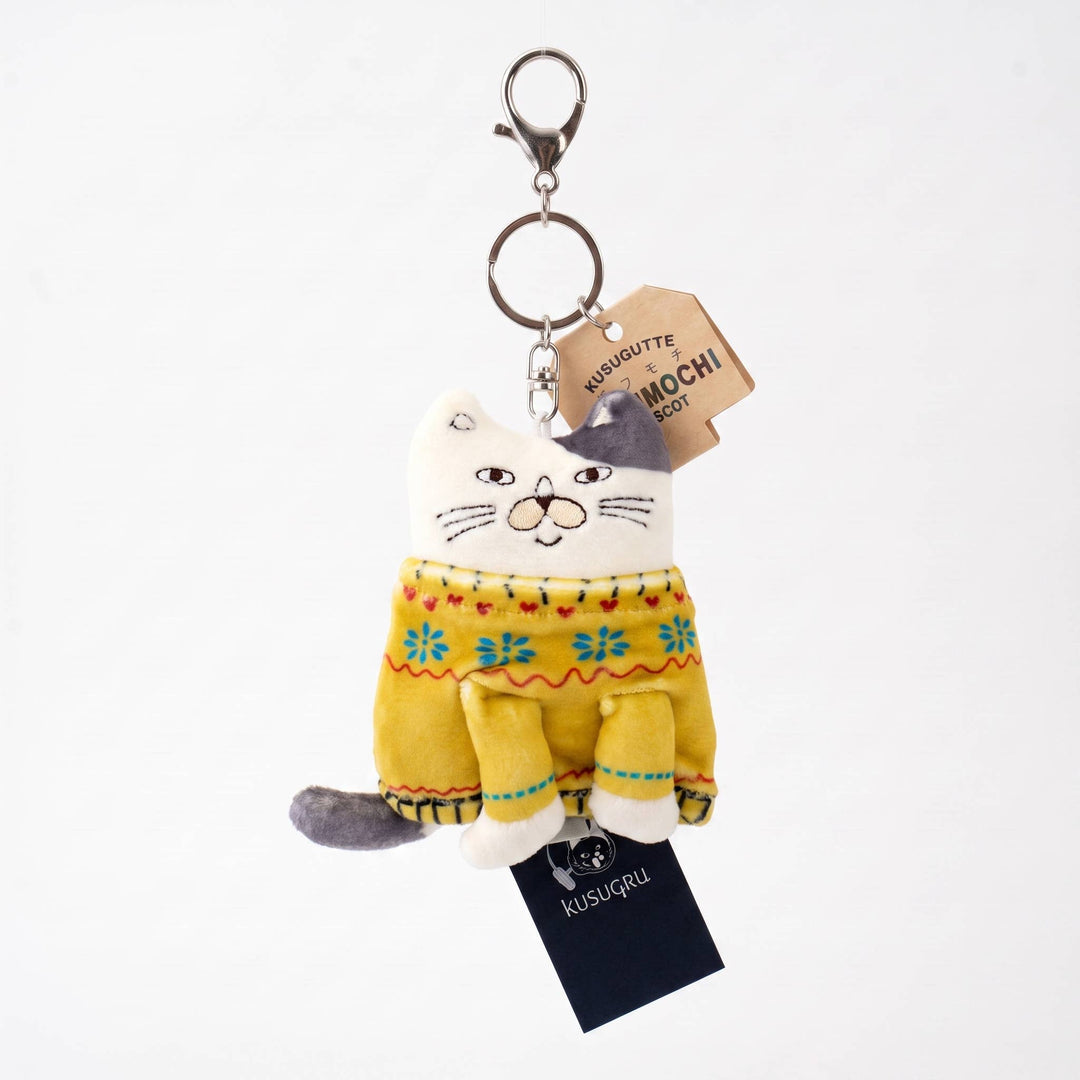 Kusuguru Japan Chubby Cat Plush Keychain Bag Charm