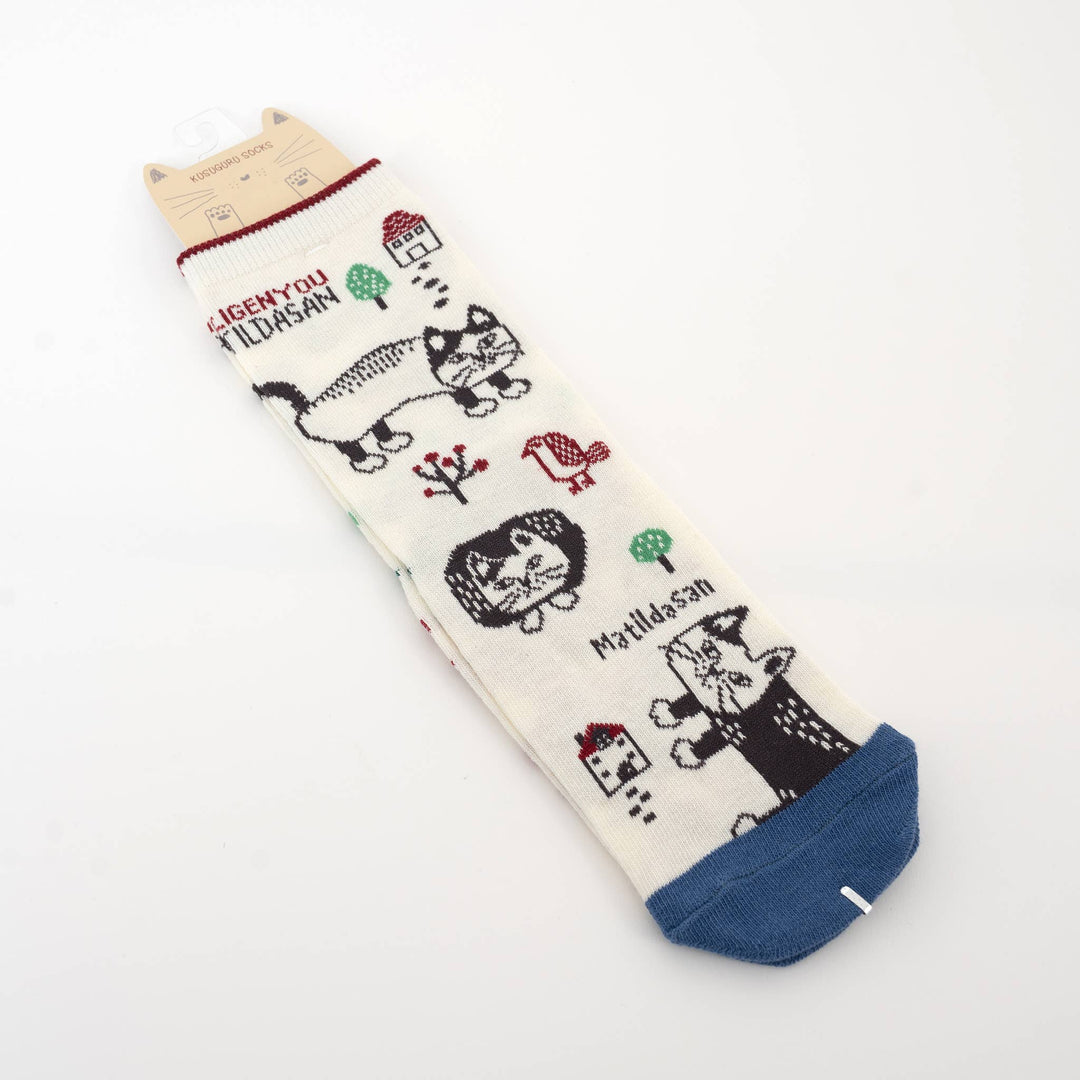 Whimsical Japanese Character Knit Crew Socks Kusuguru Japan