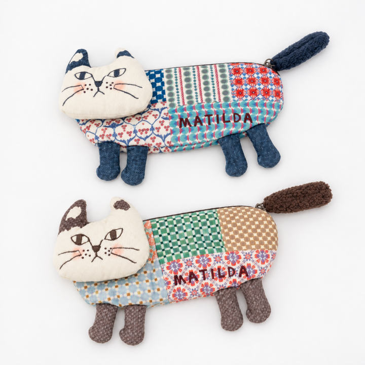 Kusuguru Japan Matilda Cat Shaped Pencil & Glasses Pouch image 5