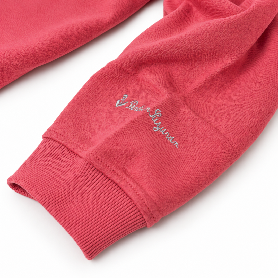 KUSUGURU JAPAN Cat Embroidered Sweatshirt – Cranberry image 5