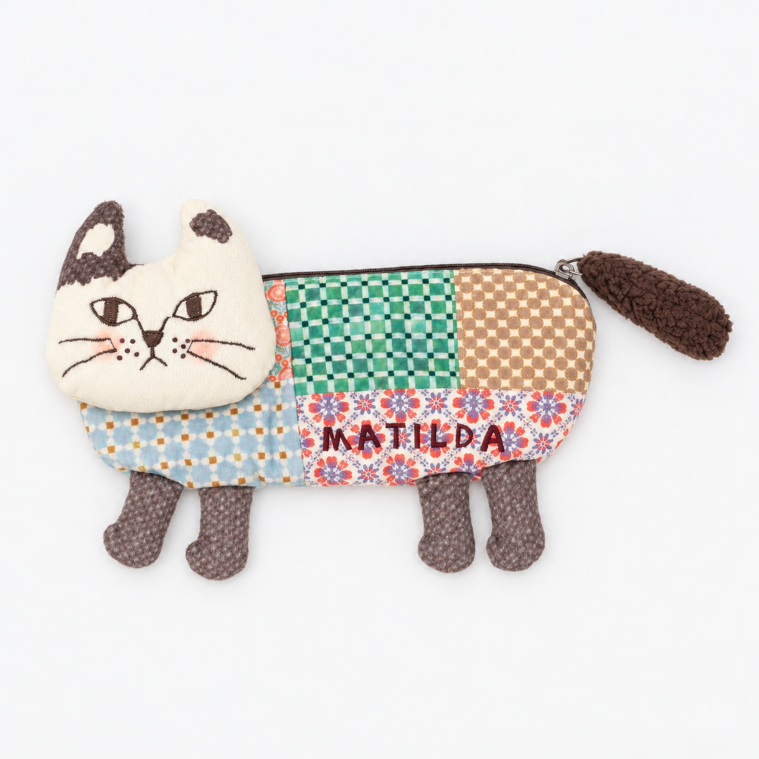 Kusuguru Japan Matilda Cat Shaped Pencil & Glasses Pouch image 7