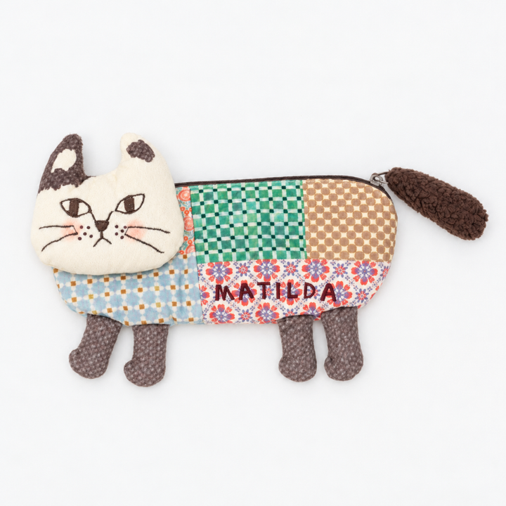 Kusuguru Japan Matilda Cat Shaped Pencil & Glasses Pouch image 7
