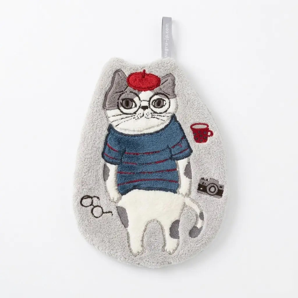 Plush Character Hand Towel with Hanging Loop