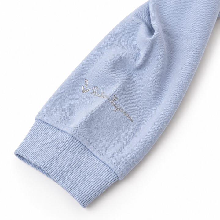 KUSUGURU JAPAN Cat Embroidered Sweatshirt – Misty Lavender image 5