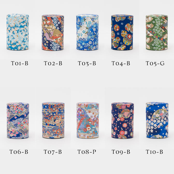 Japanese Washi Paper tea Tin 100g - Tea Canister