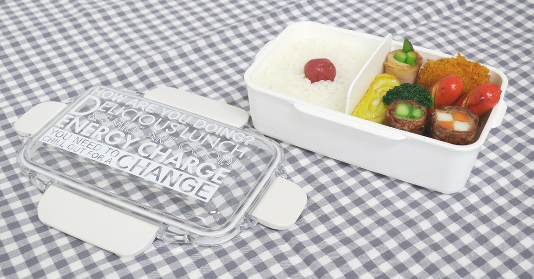 OSK Lunch box Energy Charge 650ml With Partition I 4-point lock I  Made in Japan Dishwasher Compatible