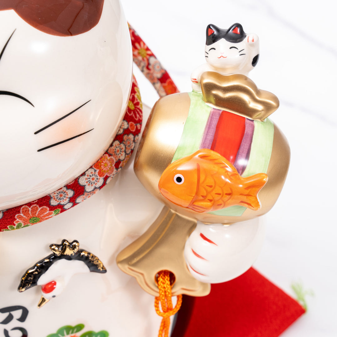 Yakushi Kiln Maneki-Neko / Beckoning cat / Lucky Cat -Large