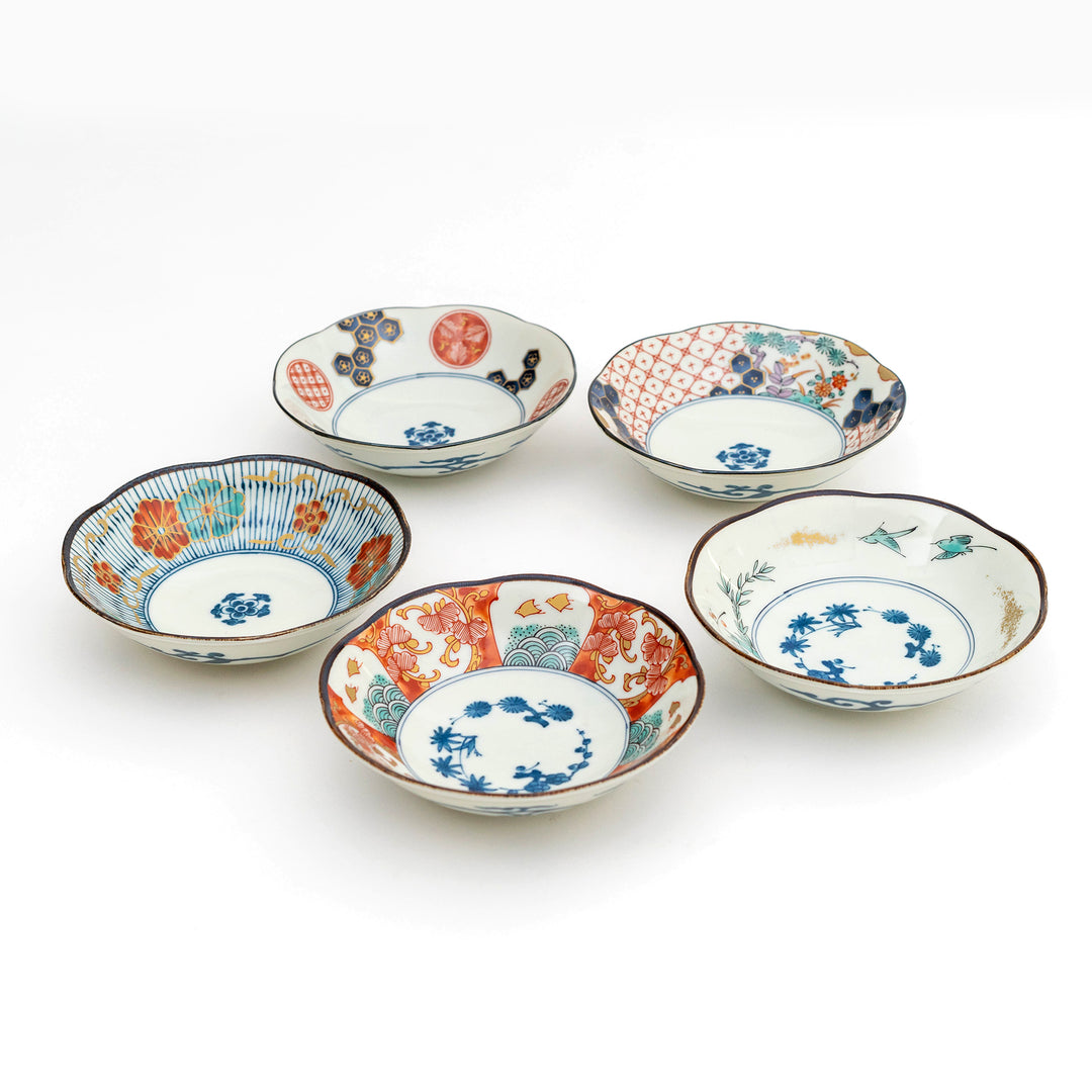 Somenishiki-Koimari Serving Bowl Set 5Pcs