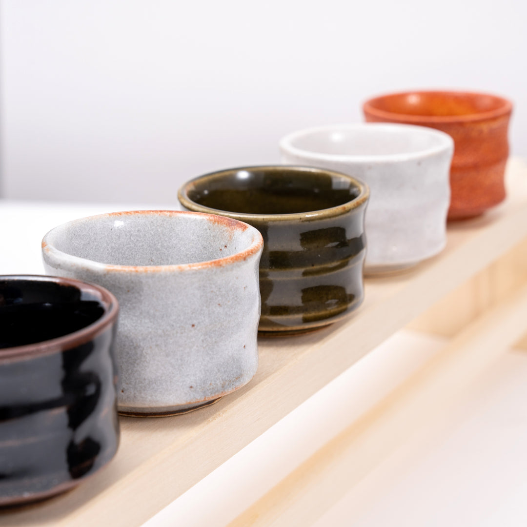 Mino Ware Set of 5 Sake Cup Gift Set