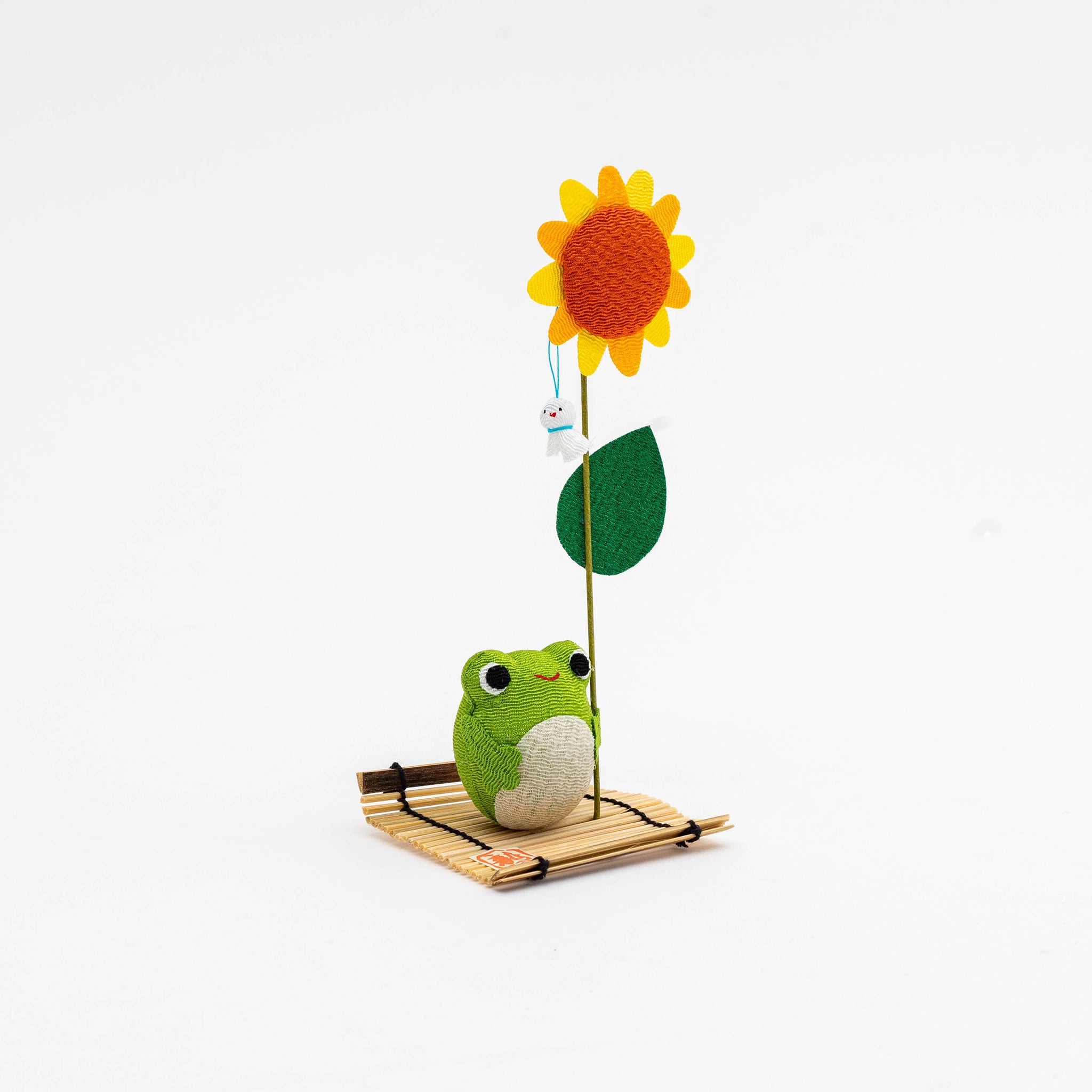 Ryukodo Handmade Frog and Sunflower Japanese Figurine|Great Zakka