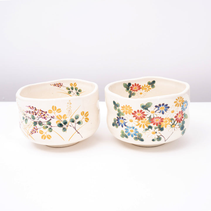 Mino Ware Set of 5 Flower Bowls Gift Set