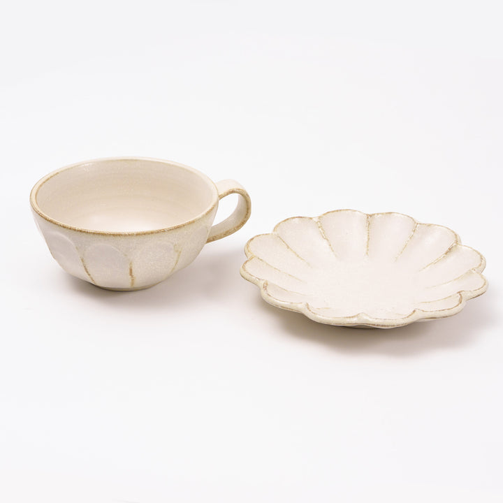 SET of 2 pcs Kaneko Kohyo Rinka Soup cup with Saucer plate