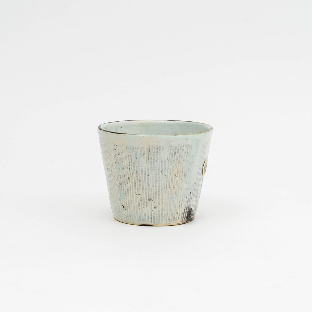 Handmade Shigaraki Ware Khoki Fine Striped Mug