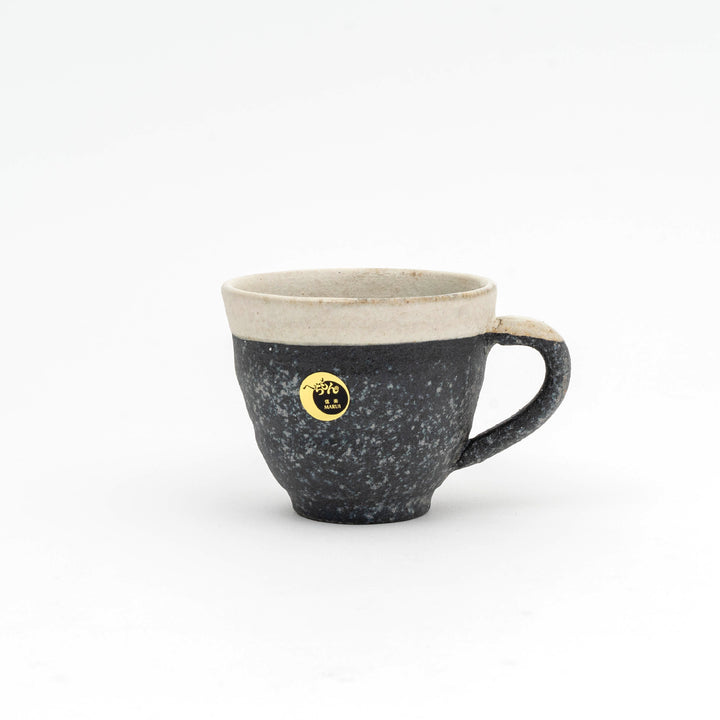 Shigaraki Yaki Handmade Black and White Mug
