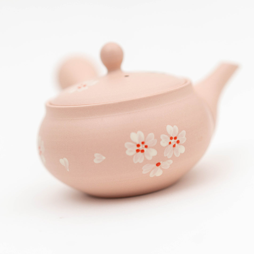 Japanese kyusu handcrafted Classic Traditional Japanese sakura floral Teapot