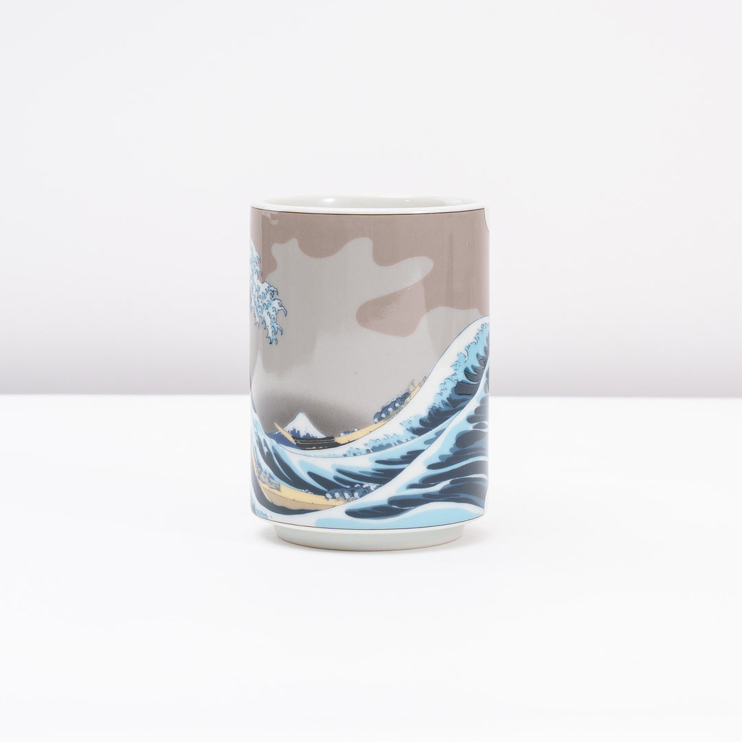 Mino Ware Hokusai Wave Tea Cup