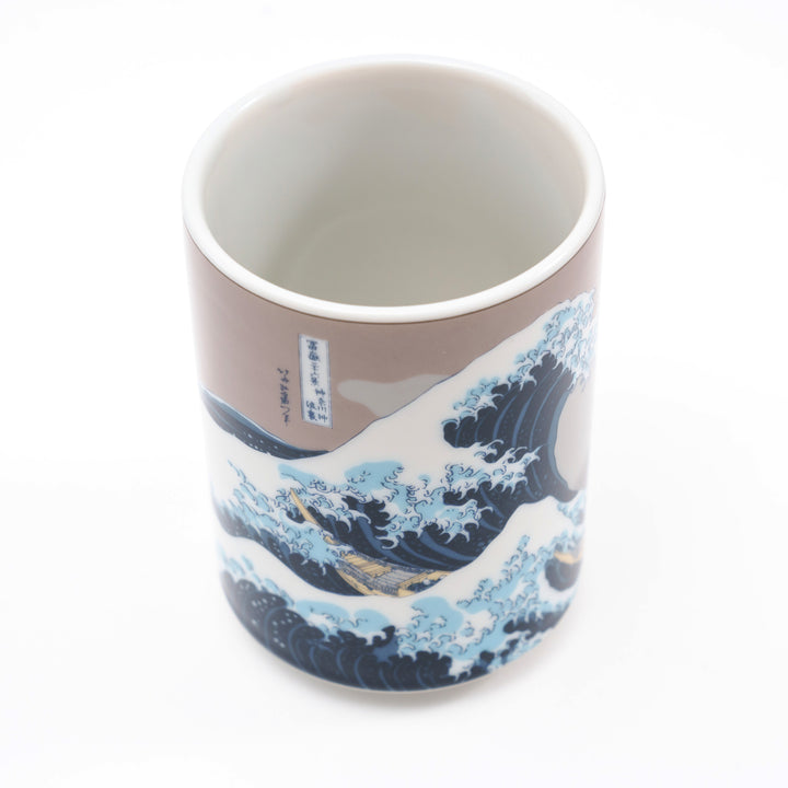 Mino Ware Hokusai Wave Tea Cup