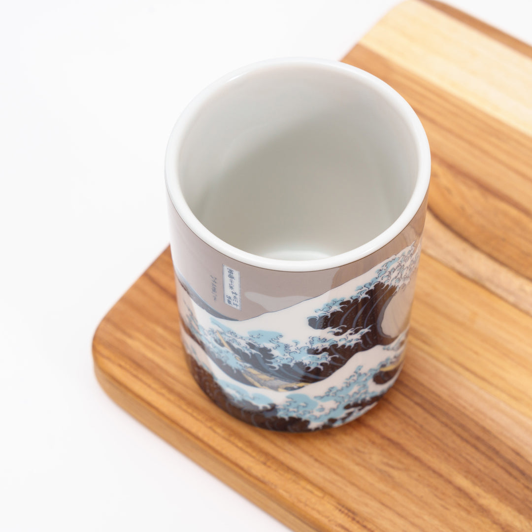 Mino Ware Hokusai Wave Tea Cup