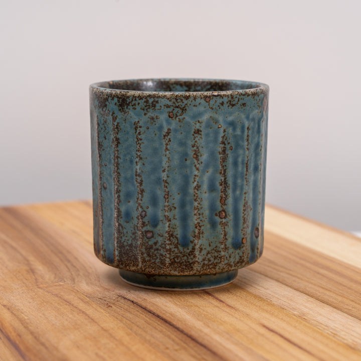 Mino Ware Wabi Deep Blue Japanese Tea Cup