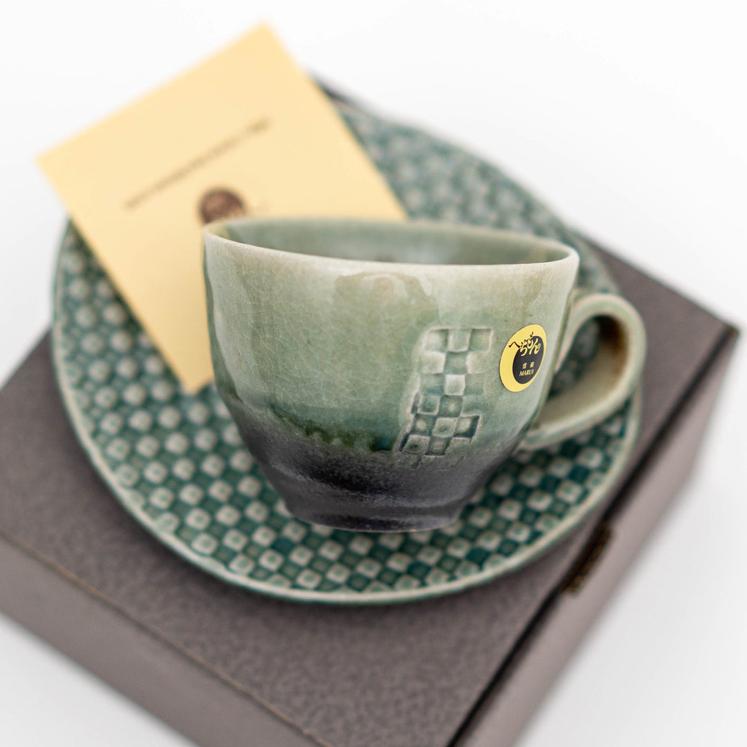 Elegant Purple Ceramic Cups, Unique Coffee Cup and Saucer in Gift Box