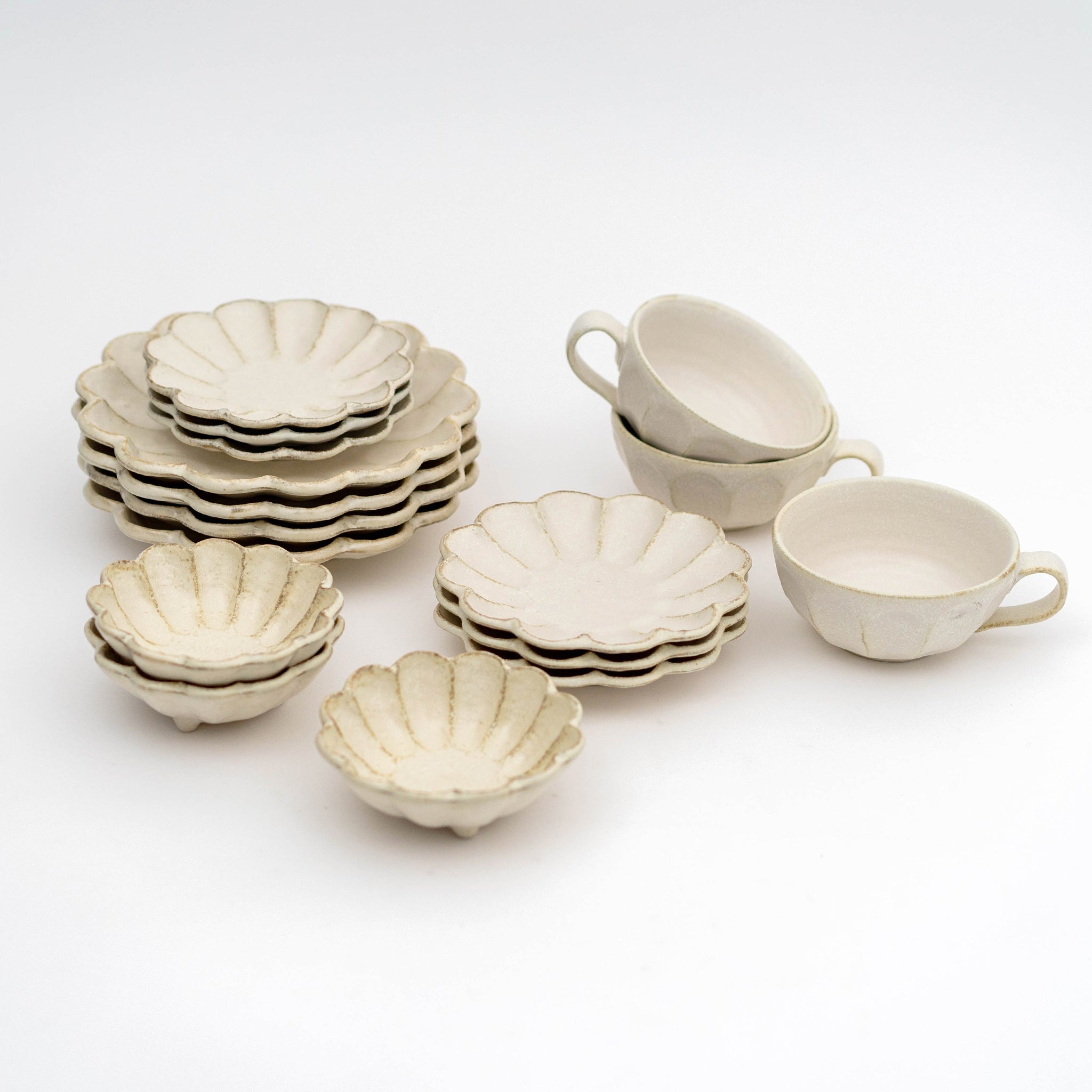 Kaneko Kohyo White Rinka Japanese Handmade Ceramic Dinnerware