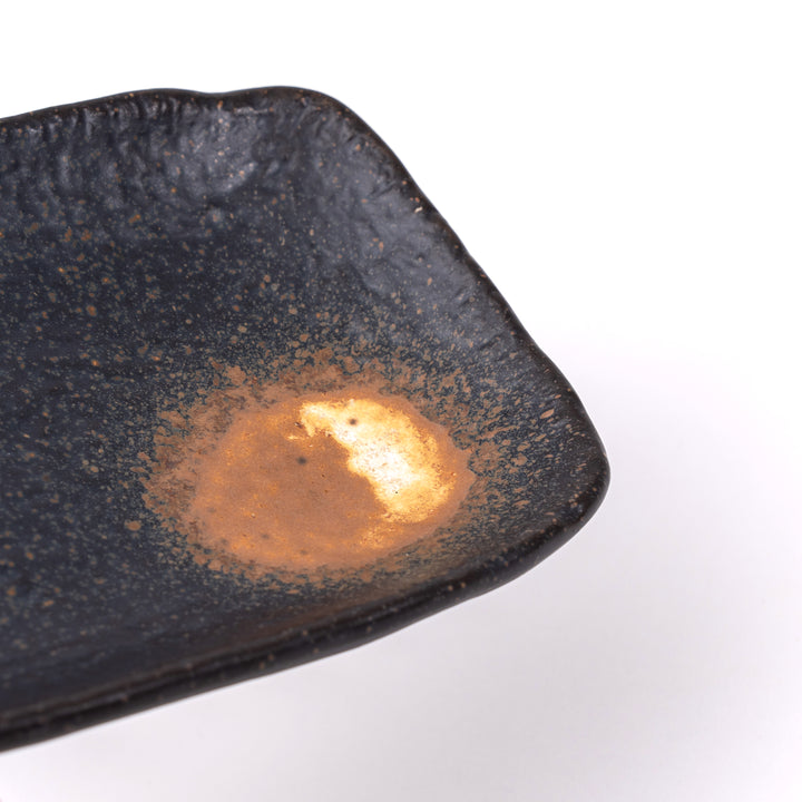 Rectangular Brown Dot Sushi Plate - Small Size