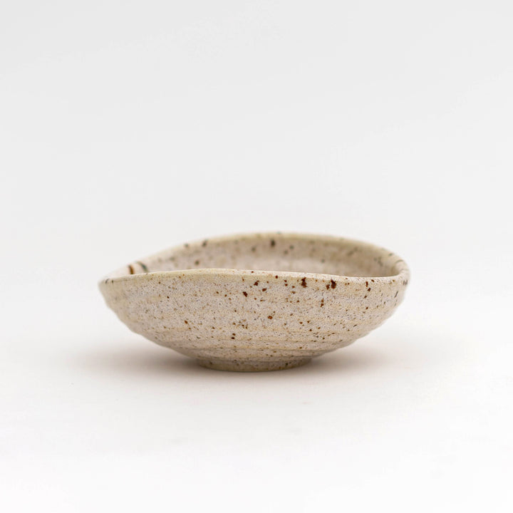 Mino Ware Handmade Splatter Oval  Bowl