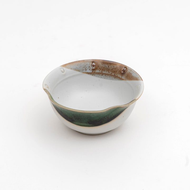 Mino Ware Handmade Shino Glaze Oribe Small Bowl Kobachi Bowl