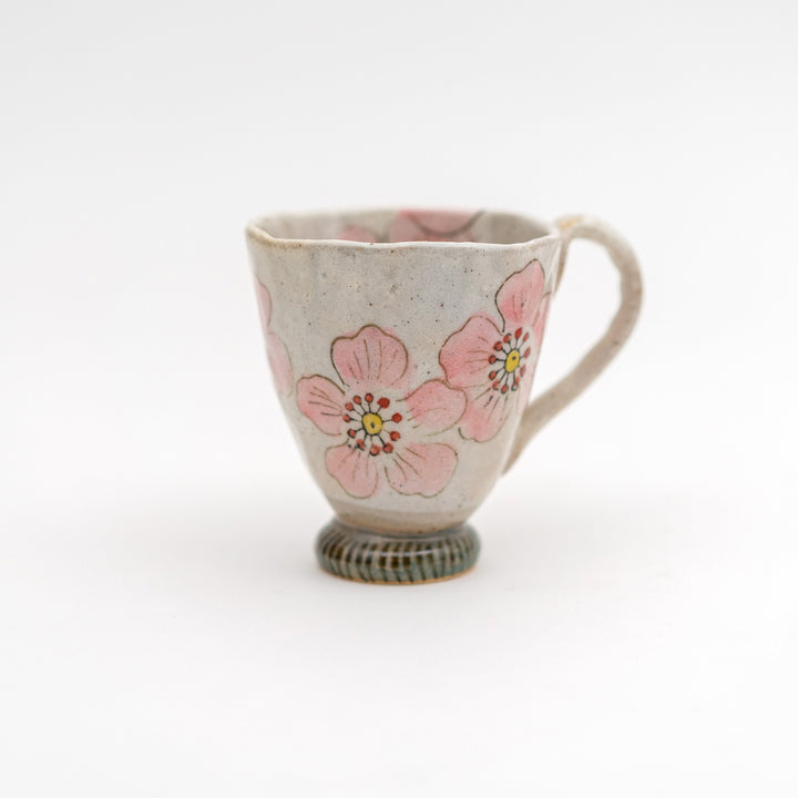 Handmade Flower Mug - Pink