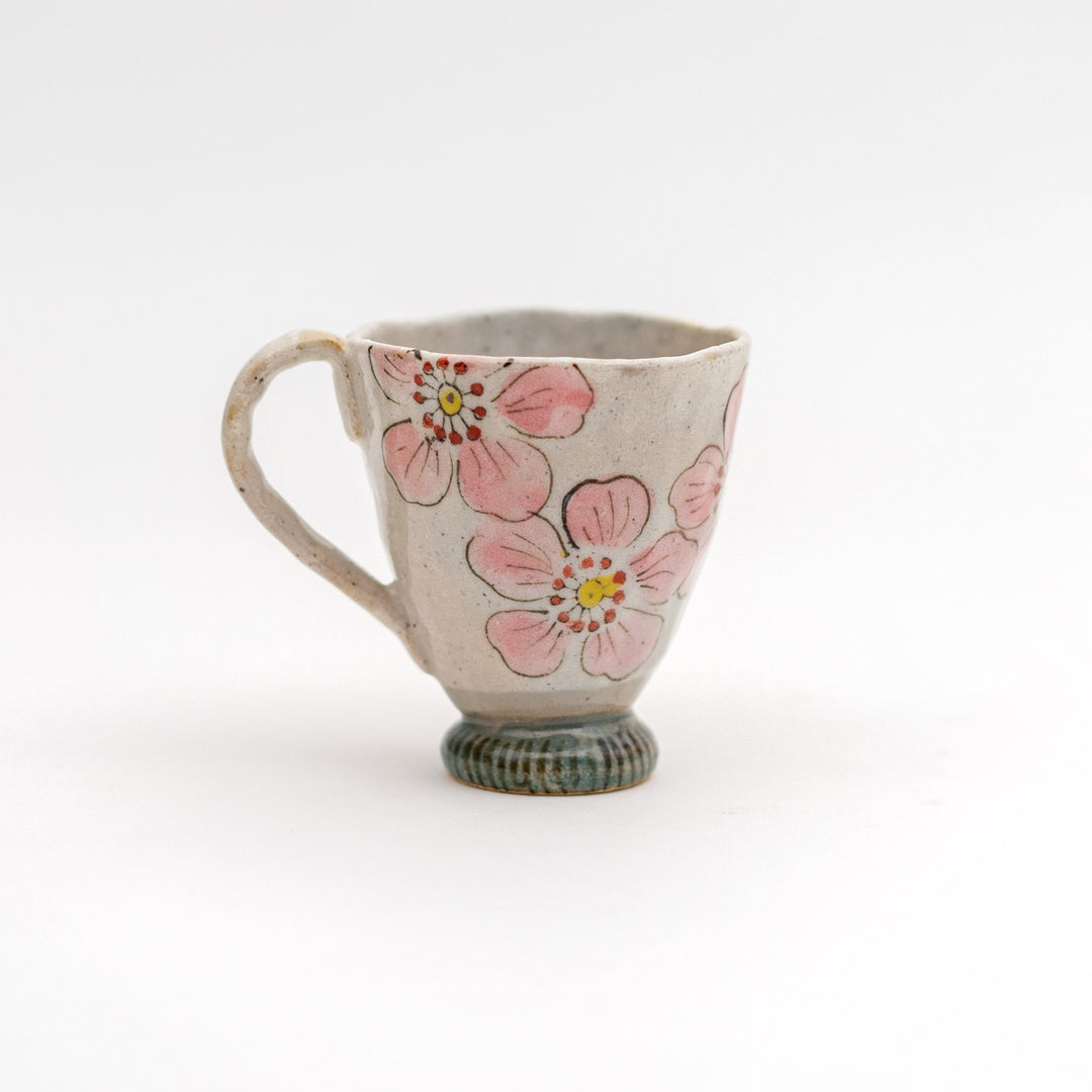 Handmade Flower Mug - Pink
