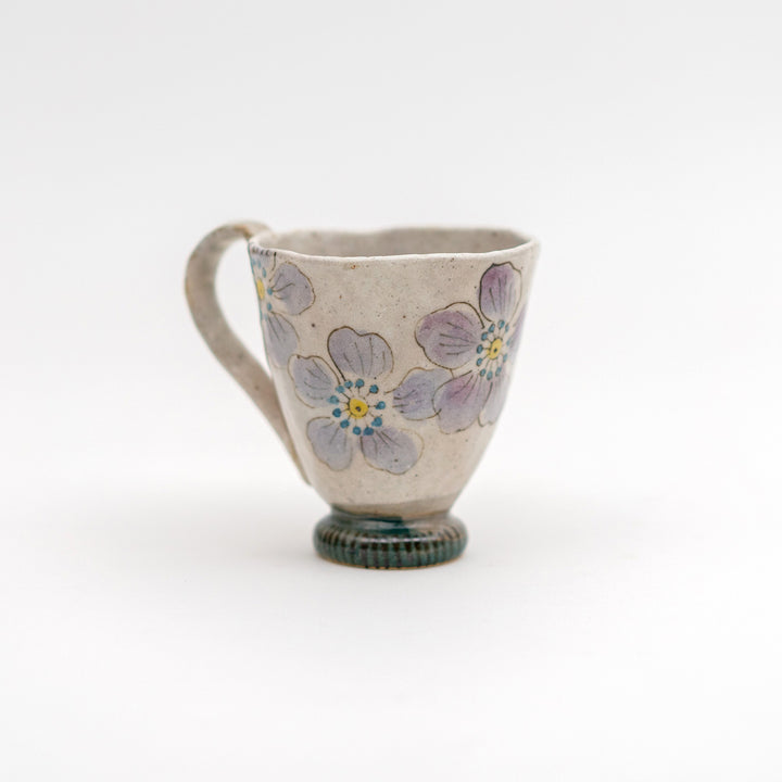 Handmade Flower Mug - Purple
