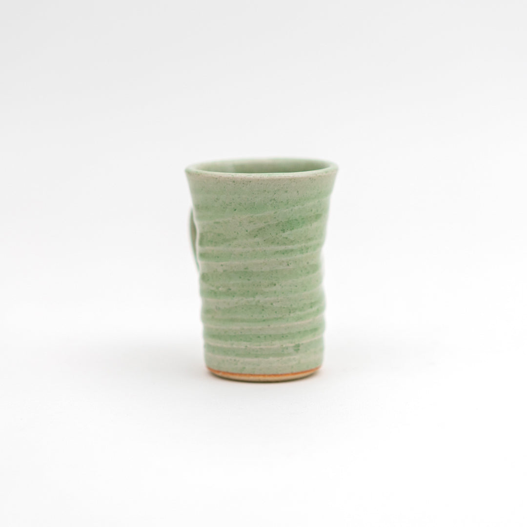 Handmade Irregular Shape Celadon Crackle Glazed Mug