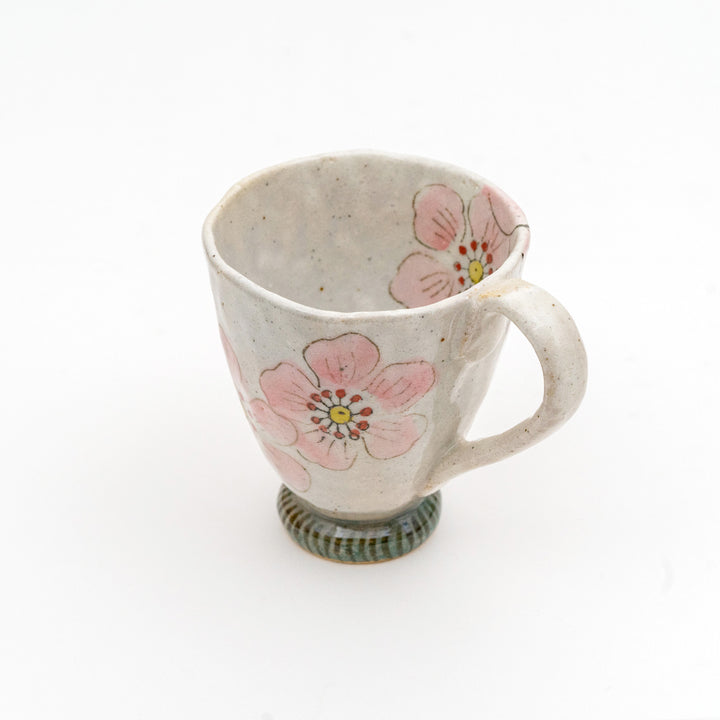 Handmade Flower Mug - Pink