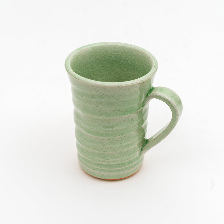 Handmade Irregular Shape Celadon Crackle Glazed Mug