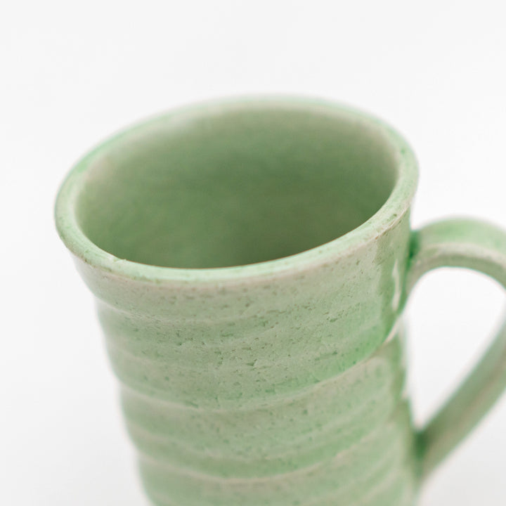 Handmade Irregular Shape Celadon Crackle Glazed Mug