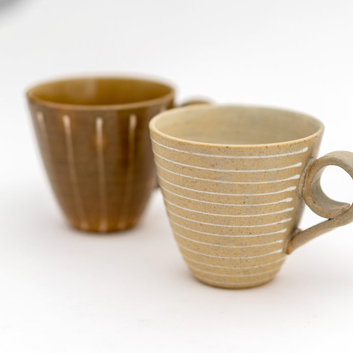 Handmade Lined Mug - Matte Light Brown