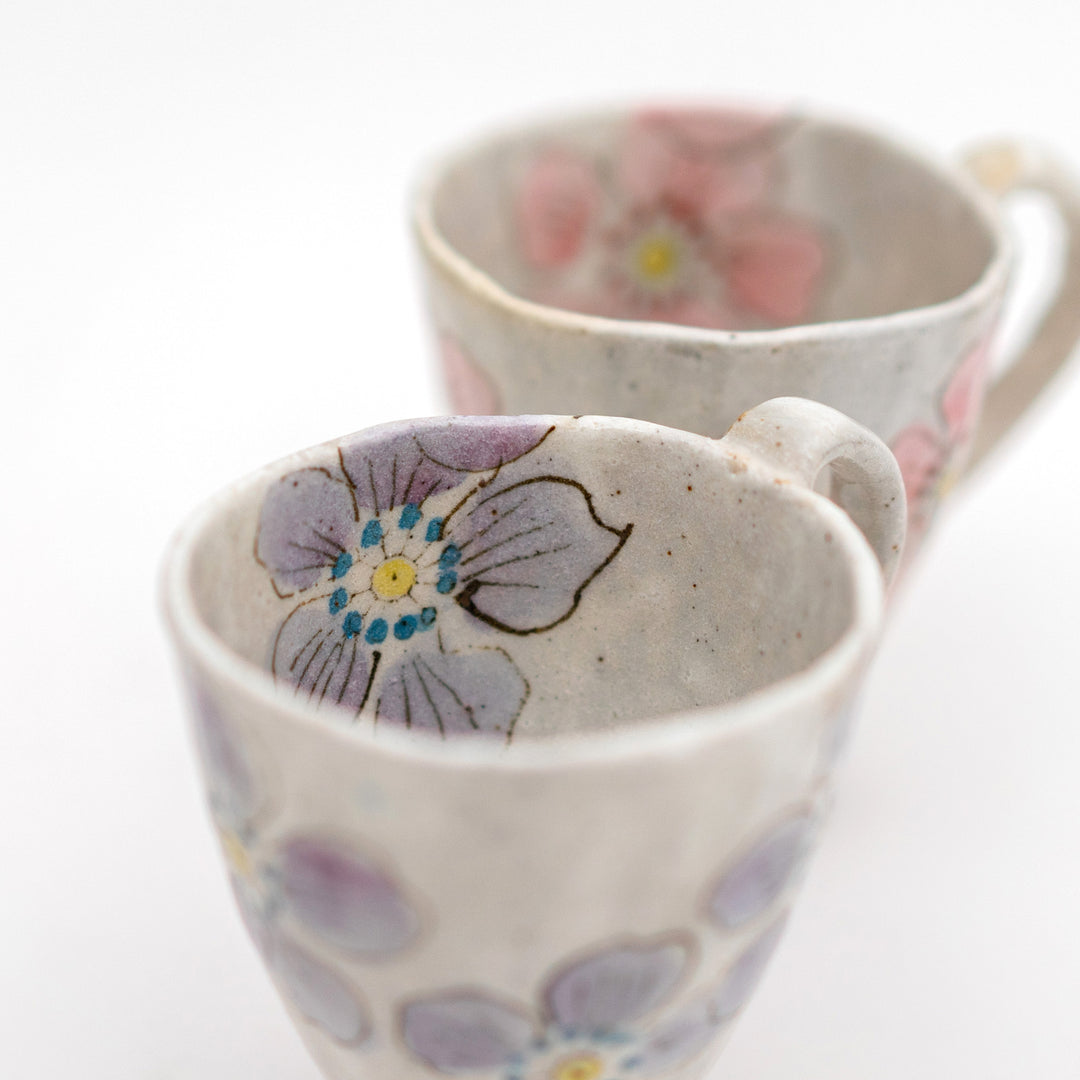 Handmade Flower Mug - Pink