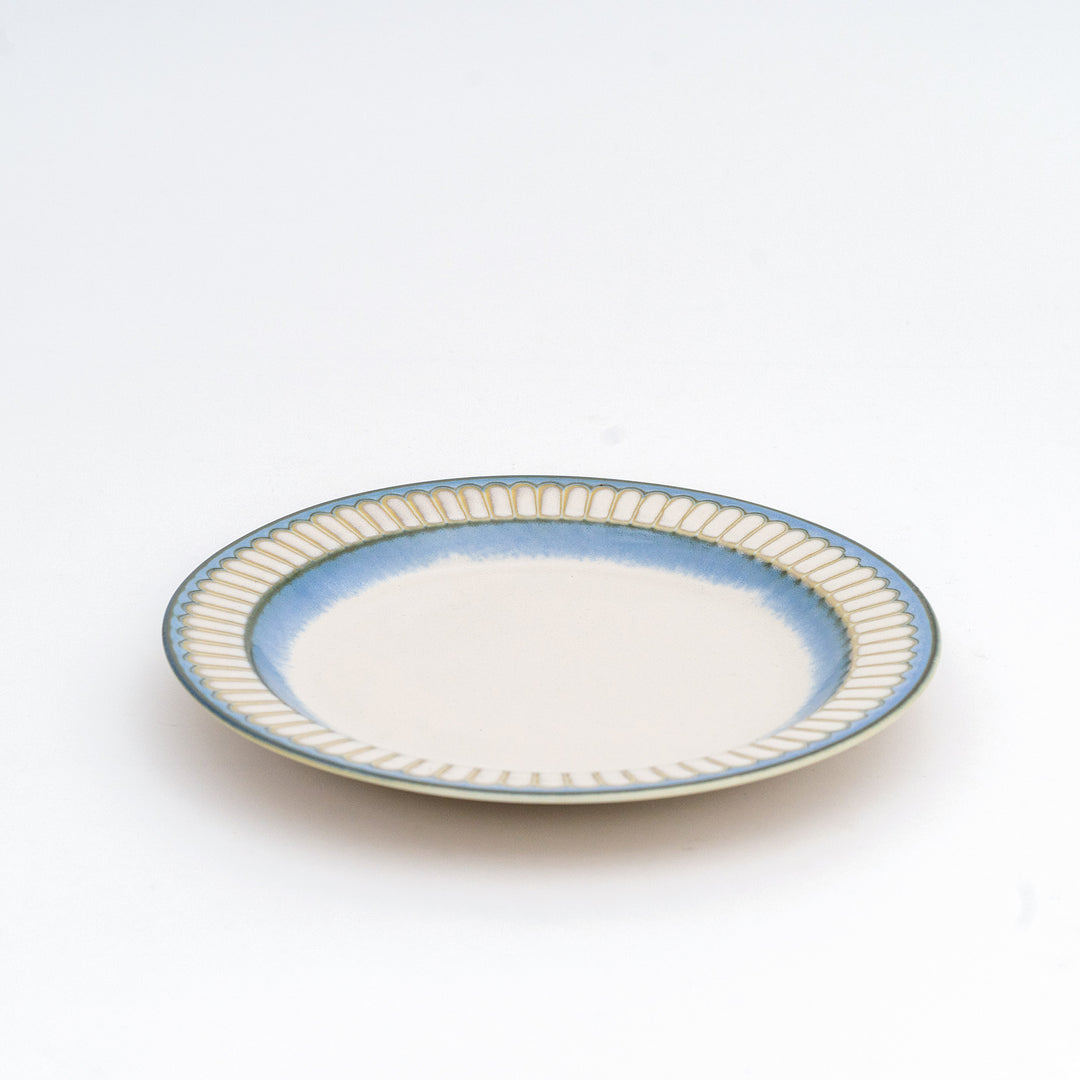 Mino Ware Blue Sink Dessert Plate