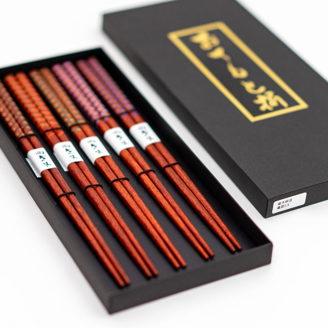 Meguro Wood Chopsticks Gift Set 5 Pairs