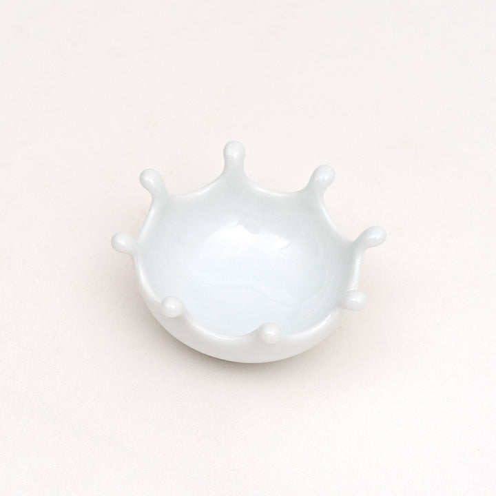 Miyama Rain Drop  White Porcelain Small Dish Chopstick Rest