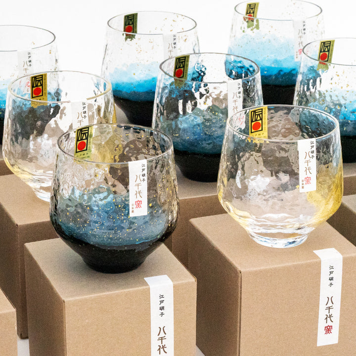 TOYO SASAKI Edo Glass Yachiyo Kiln Sake Cup Spirit Glass
