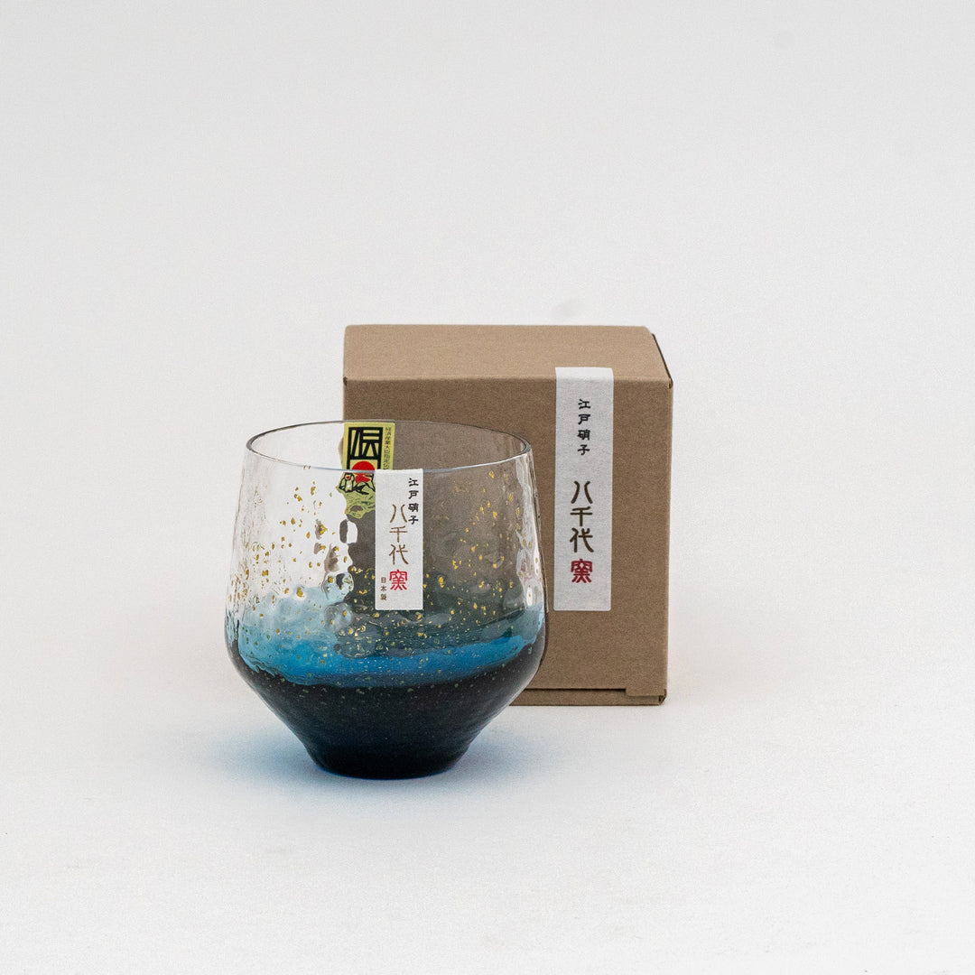 TOYO SASAKI Edo Glass Yachiyo Kiln Sake Cup Whiskey Glasses Made in Japan